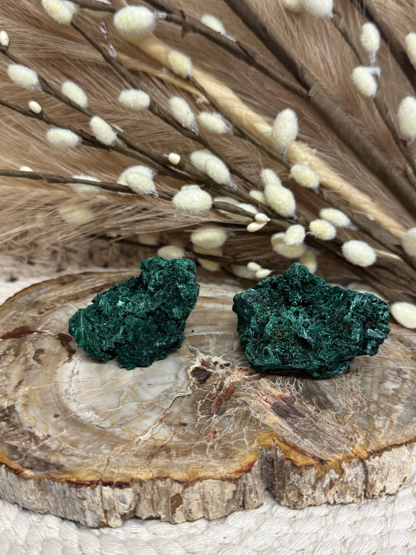 Raw Velvety Malachite