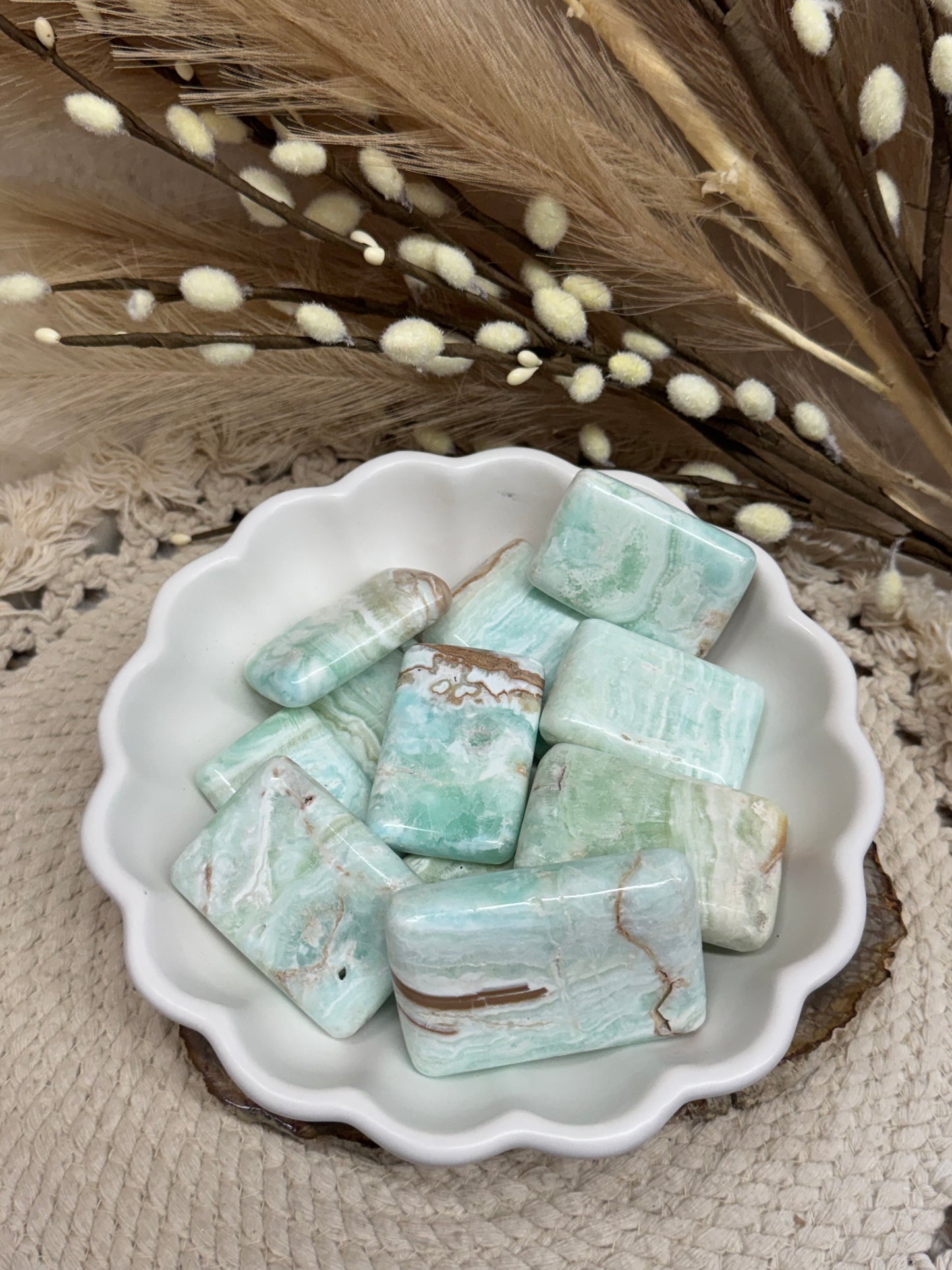 Caribbean Calcite Palm Stone (Rectangle Soaps)