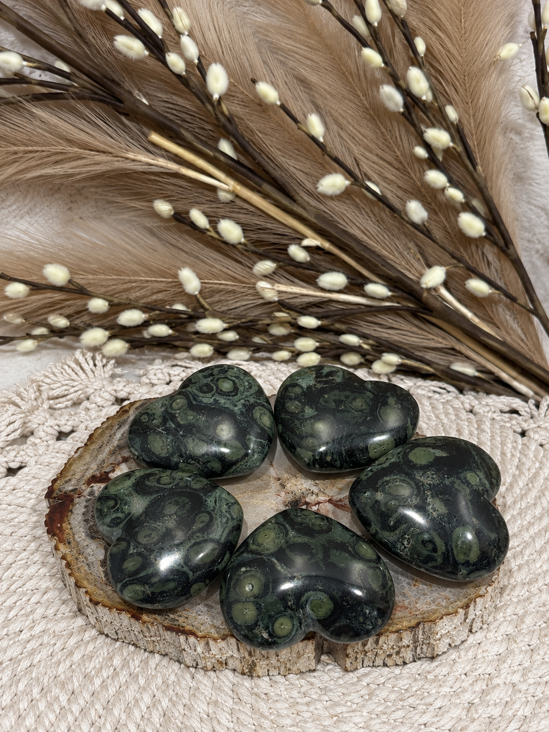 Kambaba Jasper Hearts