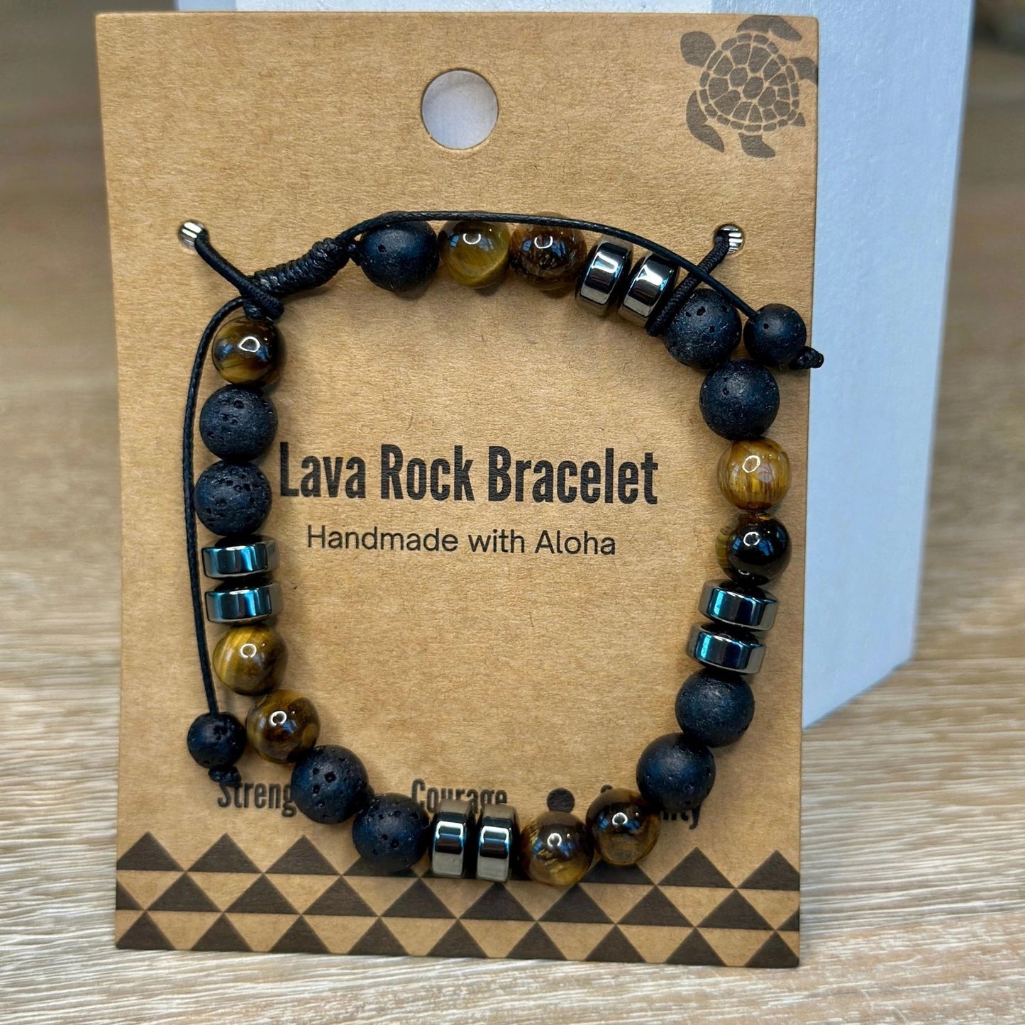 Lava Rock, Hematite & Tiger’s Eye Bracelet