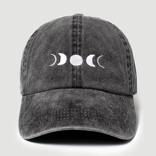 Celestial-Moon Embroidered Baseball Cap