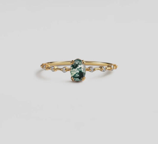 Moss Agate Ring