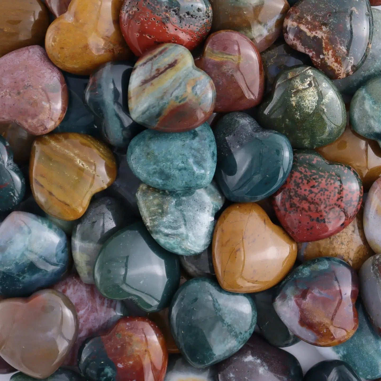 Ocean Jasper Hearts