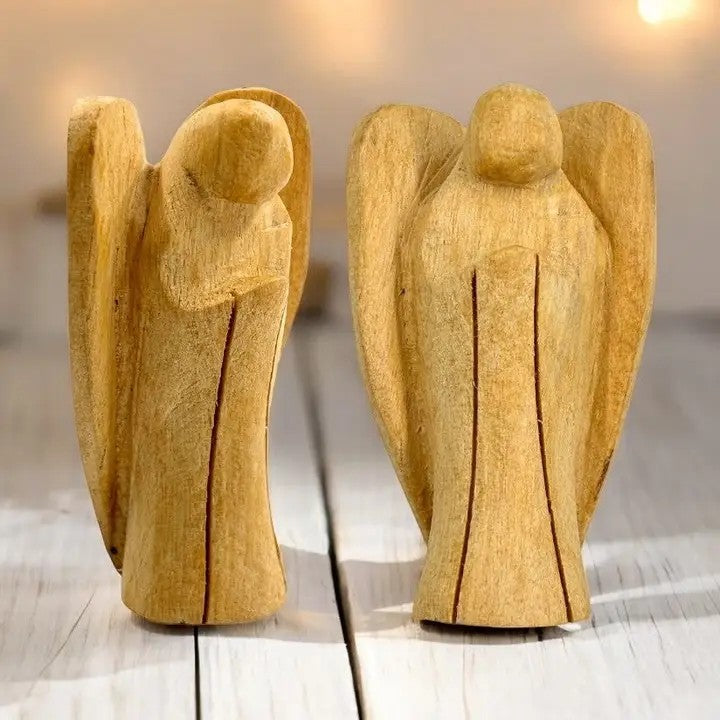 Hand-Carved Palo Santo Angels