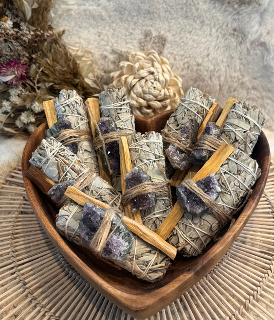 White Sage Bundles - Palo - Amethyst