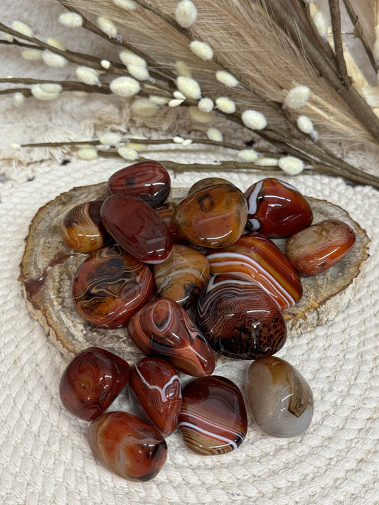 Natural Sardonyx Palm Stones
