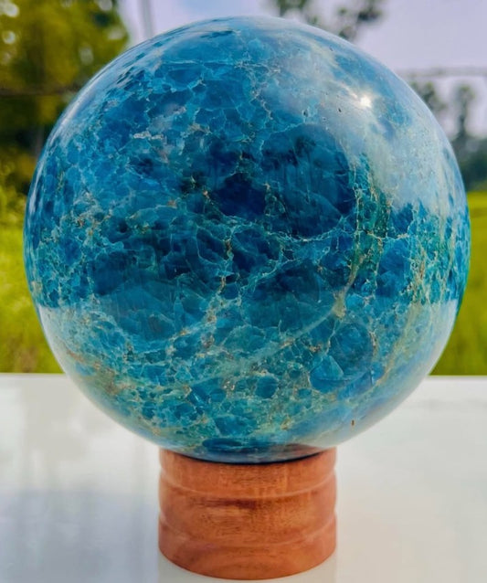 Blue Apatite Sphere