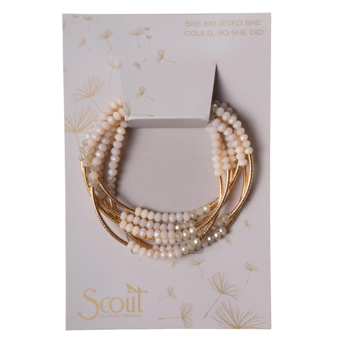 Scout Wrap Ivory Combo/Gold - Bracelet