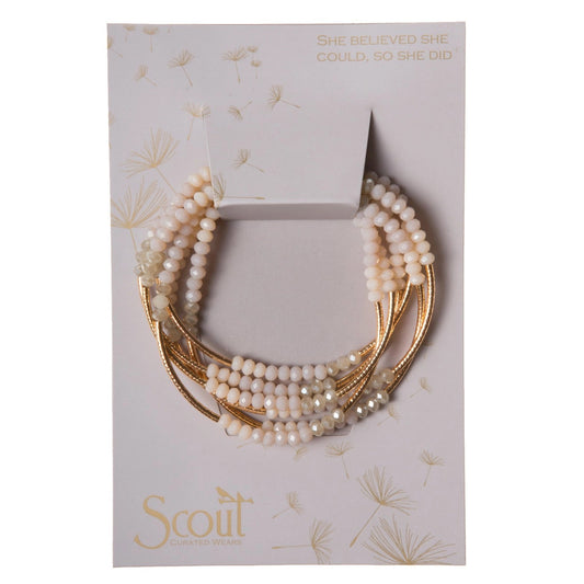 Scout Wrap Ivory Combo/Gold - Bracelet