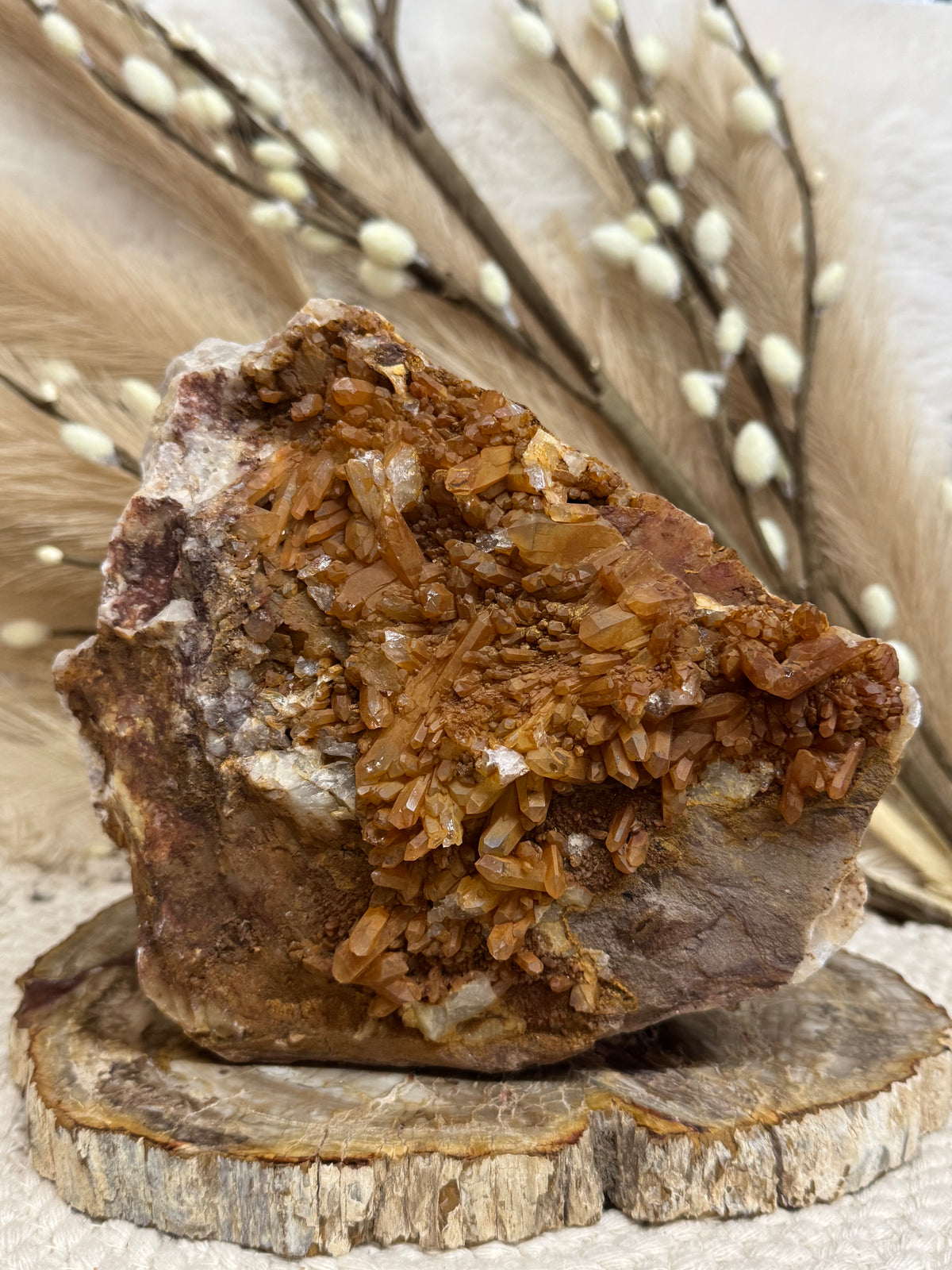Tangerine Quartz - Cluster