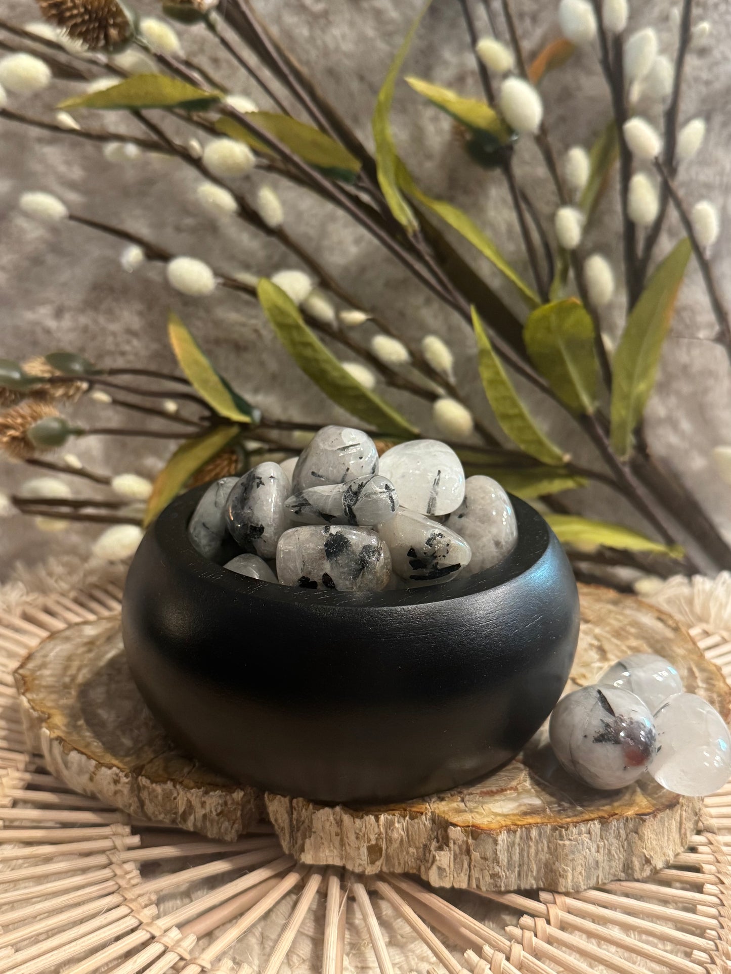 Natural Tourmalinated Quartz