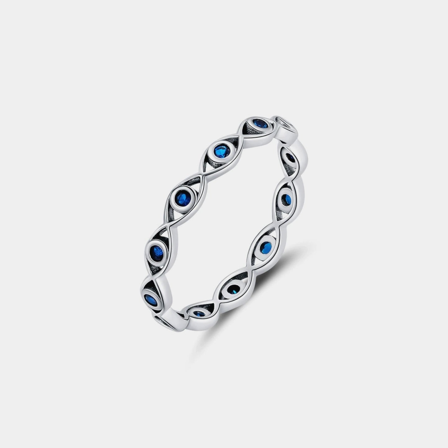 Blue Evil Eye Nazar Eternity Ring