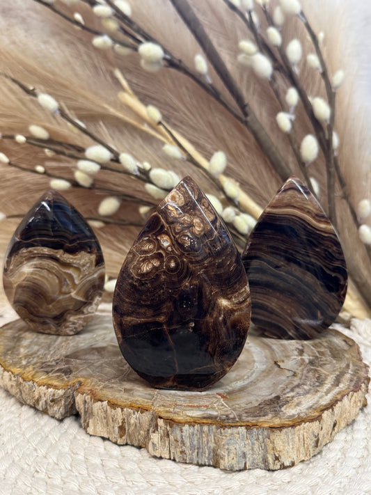 Chocolate Calcite - Flames