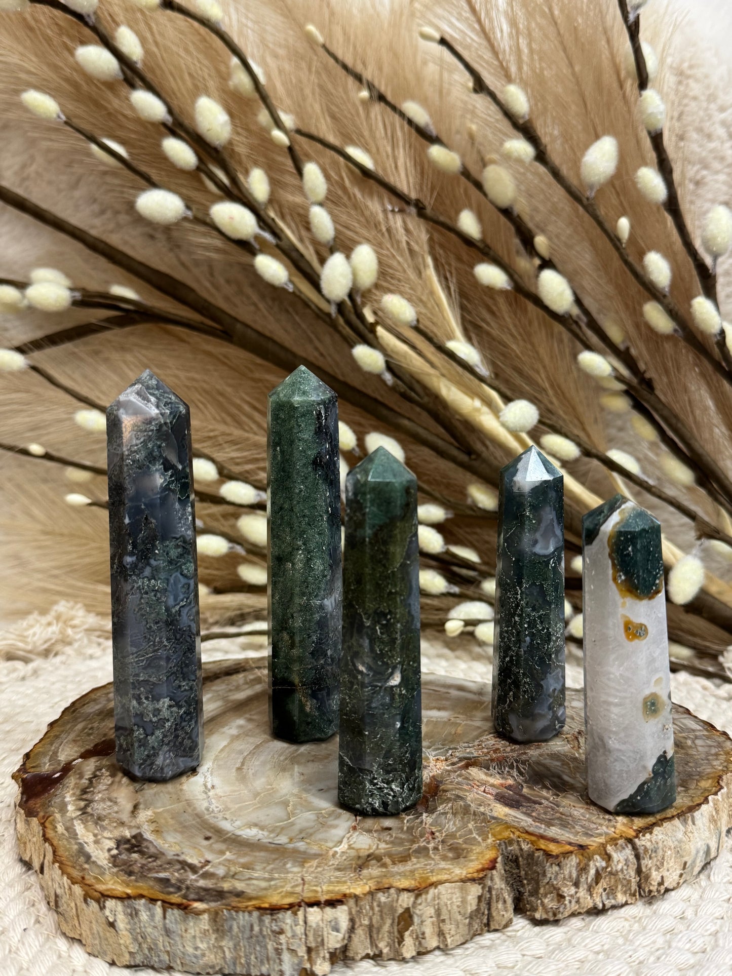 Moss Agate Tower (Small)