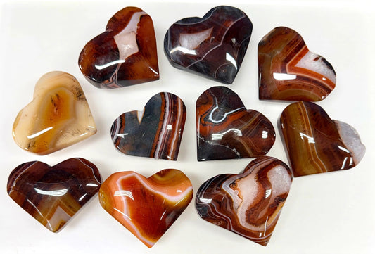 Natural Sardonyx Hearts