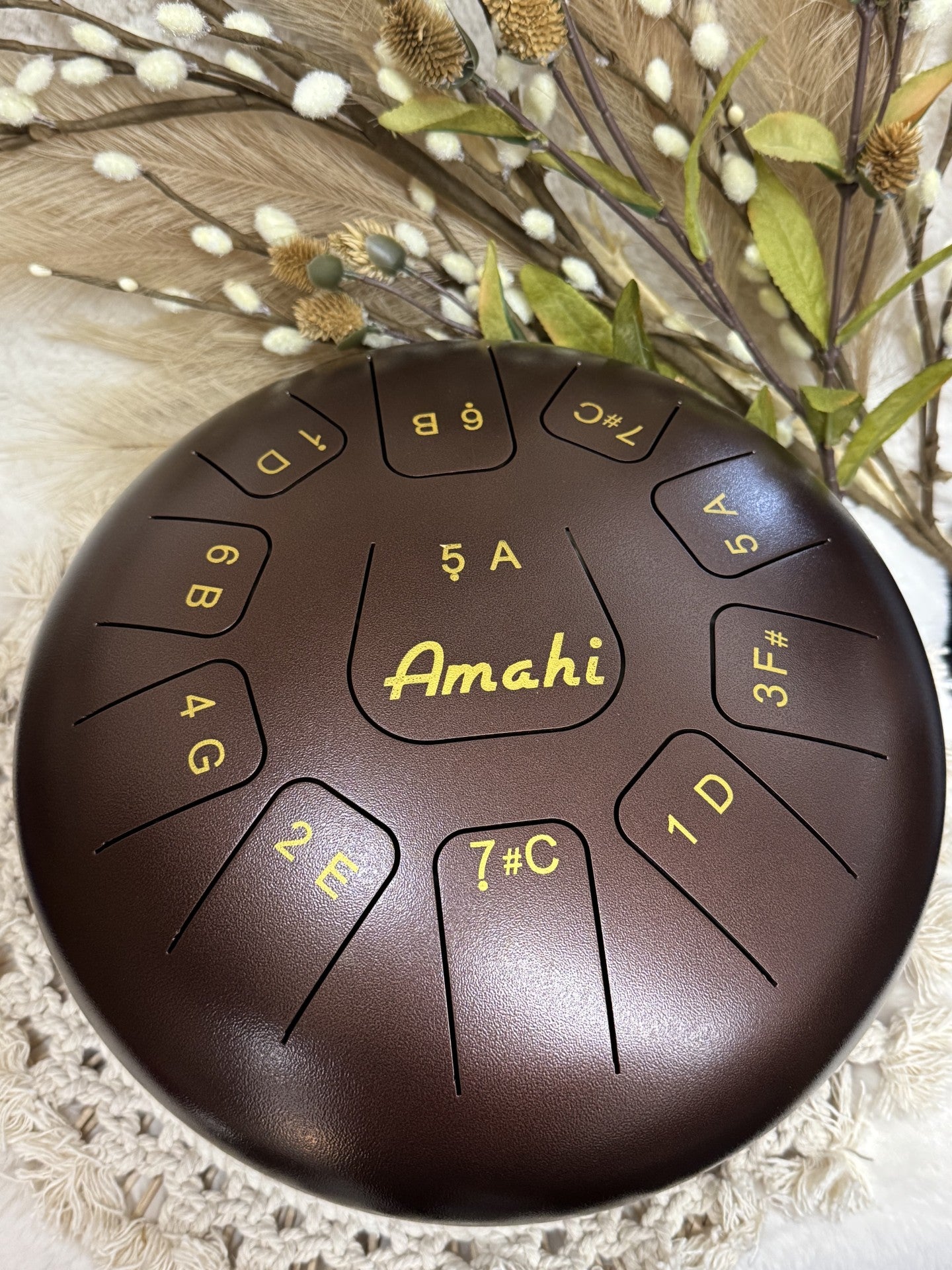 Amahi 12" Steel Tongue Drum - Bronze